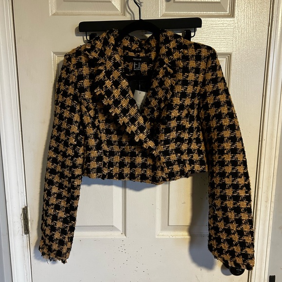 Forever 21 houndstooth crops, tweed blazer - Picture 1 of 4